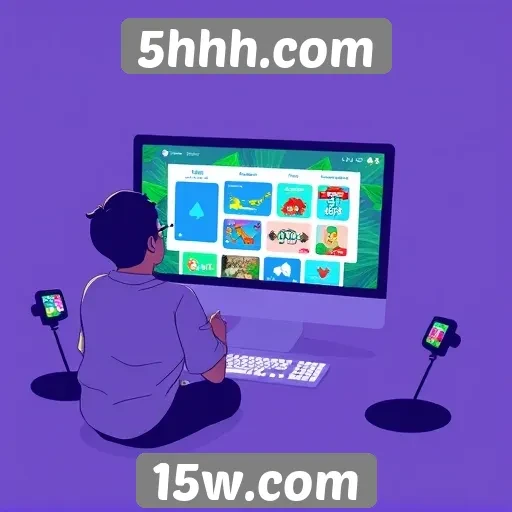Experiência do usuário no site de jogos 5hhh.com